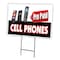Signmission Prepaid Cell Phones Yard & Stake outdoor plastic coroplast window, C-1216-DS-Prepaid Cell Phones C-1216-DS-Prepaid Cell Phones - alternate 1